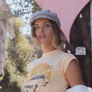 Zara Houndstooth Black & White Nautical Cap